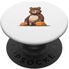 Timowo Studio Orso Dolce con Zucche PopSockets PopGrip Adesivo