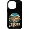 Croatia Souvenir Gift Custodia per iPhone 13 Pro Vintage Dubrovnik Croazia viaggio souvenir regalo punto di riferimento