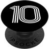 White Jersey Number 10 Shirt Sports Gift Maglietta numero 10 da baseball con stampa posteriore PopSockets PopGrip Adesivo