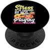 Funny Ukulele Musician Hawaiian Music Ap Lo stress è causato dal non suonare l'ukulele abbastanza musicista PopSockets PopGrip Adesivo