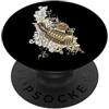 Retro Music Design Retro Spider Microfono DJ Music Graphic PopSockets PopGrip Adesivo