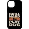 Backyard Bbq Dog Lover Custodia per iPhone 14 Grill Difficile Giocare Con Cane Backyard Barbecue Amante