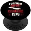 True Crime Merch for Investigative Crime Esperto forense dalla nascita 1976 Compleanno a tema crimine vero PopSockets PopGrip Adesivo
