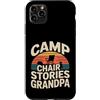 Grandpa Camping Campfire Camper Custodia per iPhone 11 Pro Max Sedia da campeggio Storie Nonno Camping fire