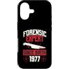 True Crime Merch for Investigative Crime Custodia per iPhone 17 Esperto forense dalla nascita 1977 Compleanno a tema crimine vero