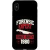 True Crime Merch for Investigative Crime Custodia per iPhone XS Max Esperto forense dalla nascita 1980 Compleanno a tema crimine vero