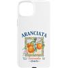 Retro Watercolor Fruit Design Italian Su Custodia per iPhone 15 Plus Aranciata Succo d'Arancia Vintage Italia Sorrento Napoli Frutta