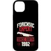 True Crime Merch for Investigative Crime Custodia per iPhone 14 Plus Esperto forense dalla nascita 1982 Compleanno a tema crimine vero