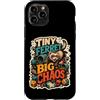 Jimbeels Custodia per iPhone 11 Pro Tiny Ferret Big Chaos umorismo furetto