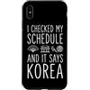 Korean Seoul Culture Hangul Travel Souve Custodia per iPhone XS Max Ho controllato il mio programma e dice Corea