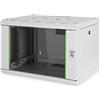 DIGITUS Armadio di rete - Rack da 19 pollici - 7U - 600 mm x 450 mm (LxP) - Profondità utile 370 mm - Montaggio a parete - Portata 100 kg - Porta in vetro di sicurezza - IP20 - Serie Unique - Grigio