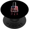 Paint Dripping Patriotic 4th of July US Nail Tech Cosmetologo Nail Tecnico Unghie Amante Bandiera Americana PopSockets PopGrip Adesivo