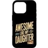 Parent Awesome Daughter Retro Custodia per iPhone 16 Pro Impressionante come mia figlia Camping