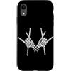Vintage Skeleton Drummer Rock Band Conce Custodia per iPhone XR Scheletro batterista Suonare la batteria Rock Band Concerto Batteria