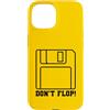 RETRO TECH MERCH Custodia per iPhone 15 Don't Flop Retro 3.5 Inch Floppy Disk Divertente Vintage Tech Pun