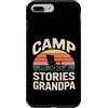 Grandpa Camping Campfire Camper Custodia per iPhone 7 Plus/8 Plus Sedia da campeggio Storie Nonno Camping fire