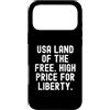 Patriotic Economic Commentary Men Women Custodia per iPhone 17 Pro Max Stati Uniti terra del prezzo alto 0 per la libertà