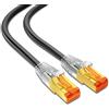 mumbi 23538 Cat.7 S/FTP Cavo di Rete Grezzo LAN Ethernet Patch con connettori RJ-45 10.0m, Nero (1x)