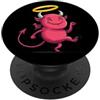 Funny Devil with Halo Outfit Happy Devil con Golden Angel Halo Graphic PopSockets PopGrip Adesivo