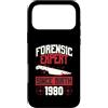 True Crime Merch for Investigative Crime Custodia per iPhone 17 Pro Max Esperto forense dalla nascita 1980 Compleanno a tema crimine vero