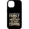 Family Fishing Quote Humor Custodia per iPhone 14 La mia famiglia ha detto che ho bisogno di aiuto così sono andato a pescare umorismo