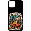 Jimbeels Custodia per iPhone 15 Plus Tiny Ferret Big Chaos umorismo furetto