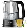 Cecotec Bollitore Elettrico per Acqua da 1,7 L ThermoSense 340 Clear. 2200W, Corpo in Vetro di Borosilicato di Alta Qualità, Indicatore Luminoso, Base con Rotazione a 360º, Sistema di Sicurezza