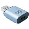 System-S Adattatore USB 3.1 Gen 2 tipo C femmina a tipo A cavo maschio in grigio
