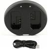 MOUDOAUER Plastica Dual Channel Caricabatteria Della Macchina Fotografica Caricabatteria USB Caricabatteria Per SONY NP-FW50 NEX 7 5 5T 5N 3 A5000 A6300 A7 A7R Ricambio Accessorio