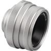 Domary Obiettivo con Attacco C 25 Mm F1.8 Obiettivo CCTV Mini Grandangolare Ad Ampia Visione per Fotocamera Mirrorless con Apertura Manuale Custodia in Lega di Vetro (Argento)