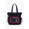 Desigual, Zaino grande in nylon, Donna, Poliammide, Nero, U