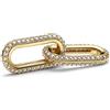PANDORA ME Doppio link placcato in oro 14k con zirconia cubica trasparente