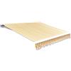 Kavolet Telo per tende da sole, impermeabile, antistrappo, ricambio con balze, accessorio per tende da sole, 400 x 300 cm, giallo e bianco