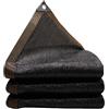 Rainway Tenda da sole nera, 2 x 2 m, 20 aghi, rete ombreggiante con 98%, bordo rinforzato con occhielli, resistente ai raggi UV, per giardino, balcone, tetto, tettoia e serra