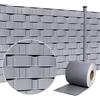 LZQ Pellicola protettiva in PVC per la privacy, extra spessa, opaca, a doppia asta, con 20 clip di fissaggio per recinzione da giardino, balcone (35 m x 19 cm, grigio chiaro)