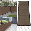 LIJIAO Frangivisto Balcono Schermi Divisori e Protettivi 120 x 550 cm Protezione UV Recinzione Copri Ringhiera Balconi con Occhielli per Balconi Recinzioni, Marrone