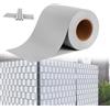 HENGMEI Strisce in PVC per Recinzione, a Doppia Asta, 35 m x 19 cm, con 20 Pezzi, Colore: Grigio