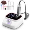 Zawaer Fresa per Unghie 45,000RPM, Professionale Lima Elettrica per Unghie, Touchscreen, con Punta in Ceramica Kit Unghie, Salone Manicure Set e Pedicure Elettrico per Semipermanente Gel Oro Rosa