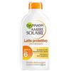 Ambre Solaire Garnier - Latte Protettivo Ultra-Idratante, Non Grasso, Applicazione Rapida, Resistente all'Acqua - 200 ml