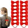 Bliceon Set di 20 accessori per capelli rossi, per ragazze, fiocchi, fasce scolastiche, fasce per capelli con nastro rosso, clip, fasce elastiche e trecce, per bambini e donne
