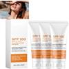 Generic Crema solare viso SPF 100, SPF 100 Sunscreen per viso e corpo, protezione solare anti-invecchiamento con protezione UVA/UVB, crema solare idratante e non grassa (3 pezzi)