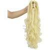 IMISSU Spessa mascella riccia artiglio coda di cavallo pezzi di capelli estensioni clip coda di cavallo in parrucca parrucca per le donne (613 bionda)