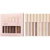 HQDA Set di ombretti liquidi opachi a 8 colori Velluto Altamente pigmentato Smokey Nude Ombretto nero Ombretto a lunga durata ad asciugatura rapida Kit per il trucco dell'ombretto (Set D)
