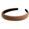 SXQLYH Cerchietto per capelli in tessuto imbottito, larghezza 2,2 cm, fascia imbottita, per donne e ragazze (marrone)
