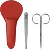 Rubis Set manicure con forbici per unghie e pinzette per sopracciglia - Set unghie piccolo 2 pezzi - Set per la cura delle unghie e custodia per pinzette