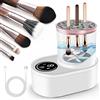Alaoo Pulitore Pennelli Trucco Elettrico, Cosmetic Brush Cleaner, Detergente per Pennelli per Trucco Alimentato Tramite USB, Pulitore Pennelli Trucco Pulizia Rapida, Rettangolo trasparente