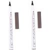 Healeved 2pezzi Penna Sopracciglio Microblading Eyebrow Pencil Con Punta Sottile Di Make-up Per Sopracciglia Naturali e Definite Chestnut