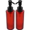 KICHOUSE Bottiglie Vetro Ambra 2 Pezzi da 100ml per Olio Struccante Pompa Raffinata Opaco Protezione Dalla Luce Uso Quotidiano