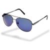 Foster Grant Grant occhiali da sole uomo polarizzati - montatura aviator in metallo gunmetal con lenti specchiate blu, anti-graffio & anti-urto, protezione UV400