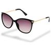 Foster Grant Mireya occhiali da sole donna - montatura cat-eye nera con accenti cristalli, lenti sfumate anti-graffio & anti-urto, protezione UV400 per un look glamour